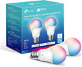Light Bulbs, Full Color Changing Dimmable Smart Wifi Bulbs Compatible with Alexa and Google Home, A19, 60 W 800 Lumens,2.4Ghz Only, No Hub Required, 2-Pack (KL125P2), Multicolor