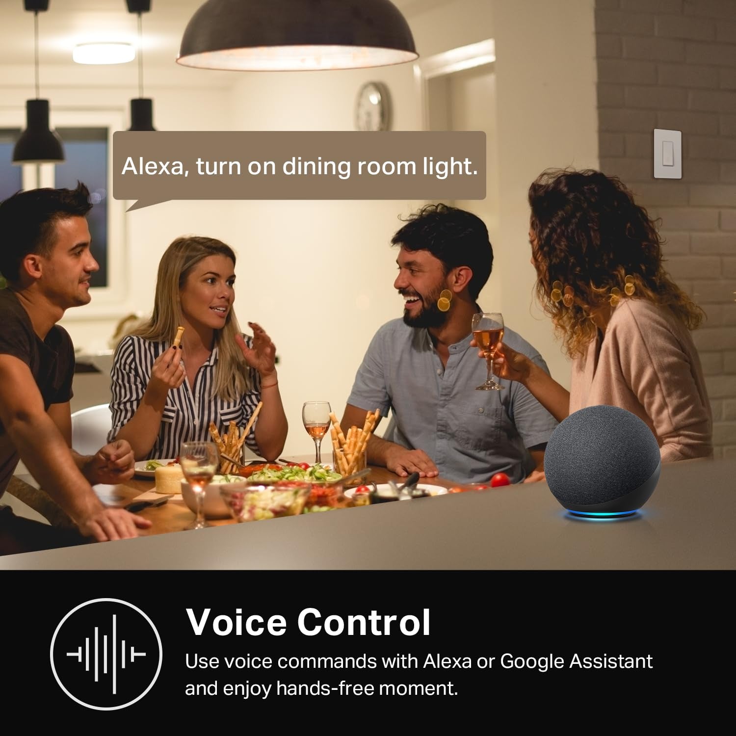 Kasa Smart Light Switch, Single Pole, Need Neutral Wire, HS200 | 2.4Ghz Wi-Fi, Works with Alexa & Google Home, UL Certified, No Hub Required, White
