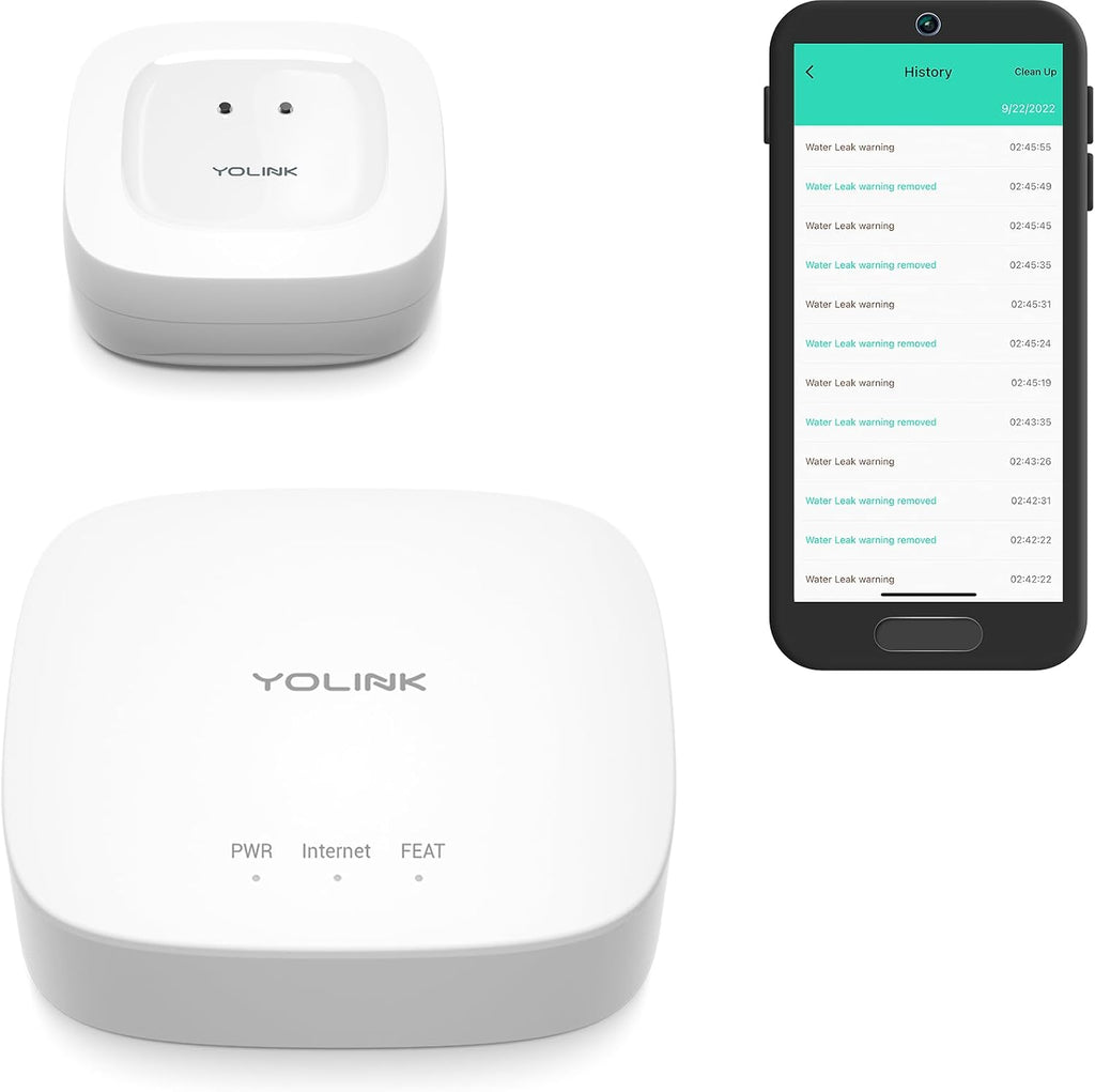 Smart Home Starter Kit: Hub & Water Leak Sensor 1, Lora up to 1/4 Mile Open-Air Range, Sms/Text, Email & Push Notifications, W/Alexa, IFTTT, Home Assistant