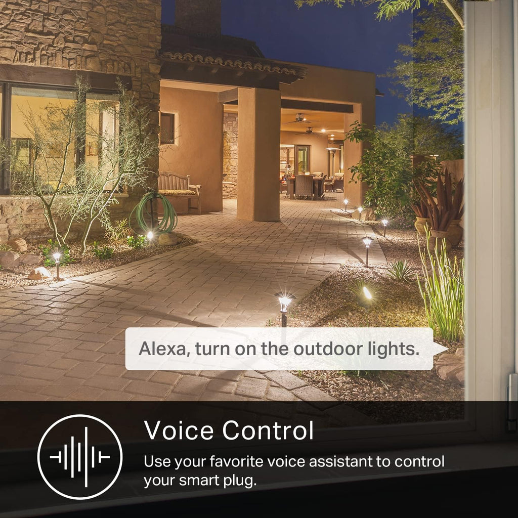 Kasa Outdoor Smart Plug, Smart Home Wi-Fi Outlet with 2 Sockets, EP40 | IP64 Weather Resistance, Compatible with Alexa, Google Home, No Hub Required, ETL Certified, Black