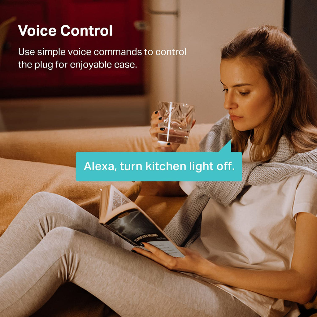 Plug Mini 15A, Smart Home Wi-Fi Outlet Works with Alexa, Google Home, No Hub Required, UL Certified, 2.4G Wifi Only, 4-Pack(Ep10P4) , White