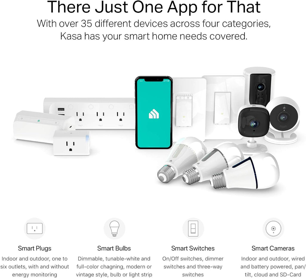 Kasa Smart Plug Power Strip KP303, Surge Protector with 3 Individually Controlled Smart Outlets and 2 USB Ports, Works with Alexa & Google Home, No Hub Required , White | Surge Protector with 3 Individually Controlled Smart Outlets and 2 USB Ports, Works with Alexa & Google Home