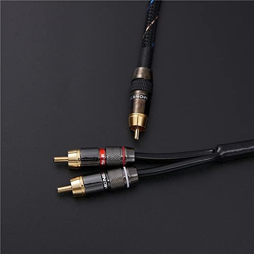 JORZOR Audiophile RCA to 2RCA Subwoofer Cable - 2M Oxygen-Free Copper - Image 5