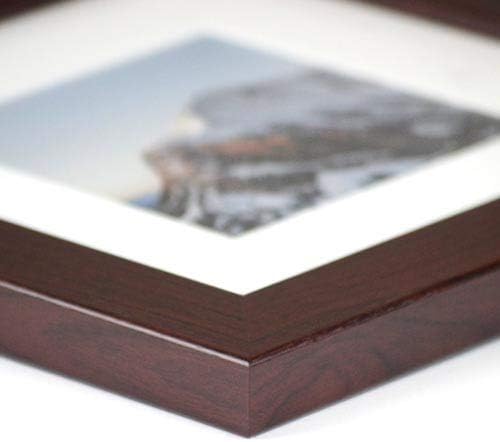 Frame It Easy 33 x 8 Merlot Wood Frame - Image 3