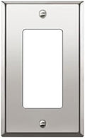 ENERLITES Decorator Switch or Outlet Metal Wall Plate, Stainless Steel 201 by Enerlites