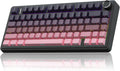 F75 Pro Wireless Mechanical Keyboard,75% Hot Swappable Custom Keyboard,Rgb Backlit,Pre-Lubed Reaper Switches,Side Printed PBT Keycaps Mechanical Gaming Keyboards, Pink&Black