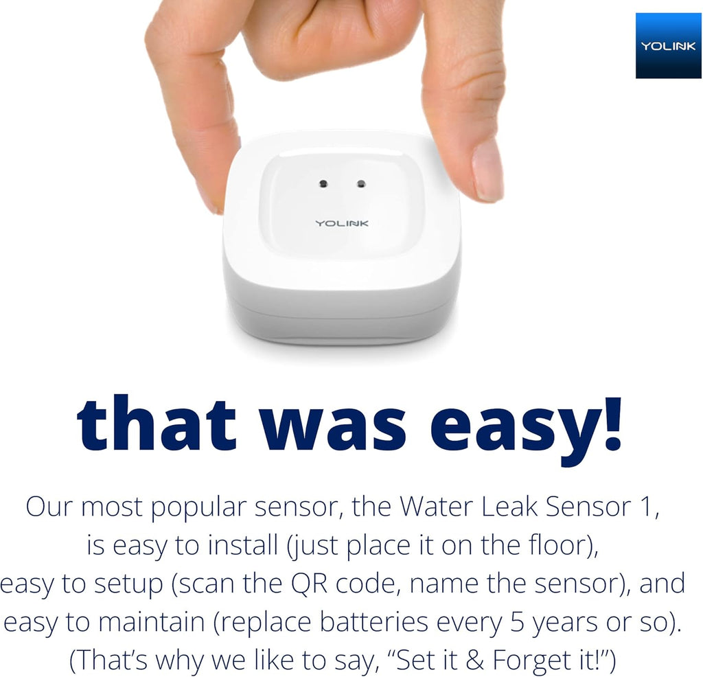 Smart Home Starter Kit: Hub & Water Leak Sensor 1, Lora up to 1/4 Mile Open-Air Range, Sms/Text, Email & Push Notifications, W/Alexa, IFTTT, Home Assistant