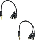 Headphone Splitter for 2 Headphones 2 Way 3.5mm Adapter Aux Cable Mini Jack by ZJKJHJY