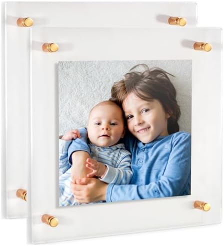 ArtToFrames 14x14 Inch Double Panel Floating Acrylic Picture Frame comes by ArtToFrames