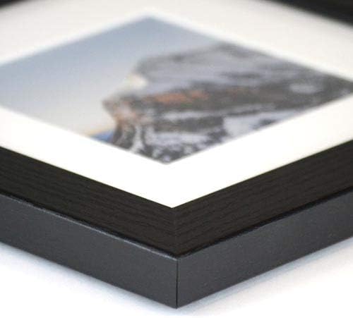 Frame It Easy 33 x 42 Black Grain Wood Frame - Image 3