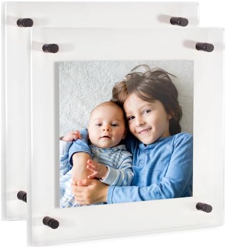 ArtToFrames 12x12 Inch Double Panel Floating Acrylic Picture Frame comes by ArtToFrames