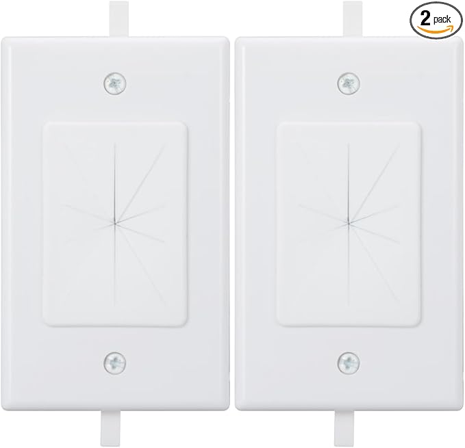 Kebulldola 1 Gang Wall Plate Cable Pass Through by Kebulldola