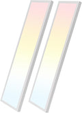 HOLDWILL 1X4 FT Led Flat Panel Light, 2 Pack 5CCT Surface Mount Ceiling Light by HOLDWILL