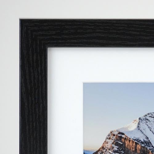 Frame It Easy 33 x 36 Black Grain Wood Frame - Image 2