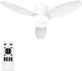 Glowall Small Ceiling Fan with Lights, 32 Inch Flush Mount with Remote Control by Glowall