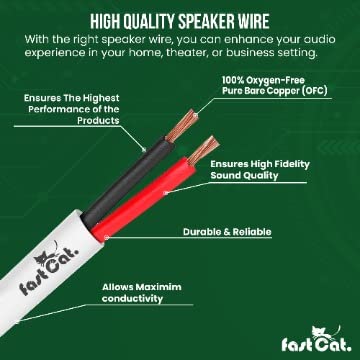 fast Cat. Speaker Wire 16 Guage 4C, UL Listed & CMR/CL3R-FT4 Rated - Image 2