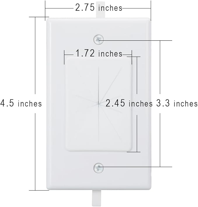Kebulldola 1 Gang Wall Plate Cable Pass Through - Image 2