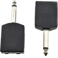 HAHIYO 6.35 M-2x6.35 F-TS Stereo Plug Interconnect Audio One Male 6.35mm and by HAHIYO