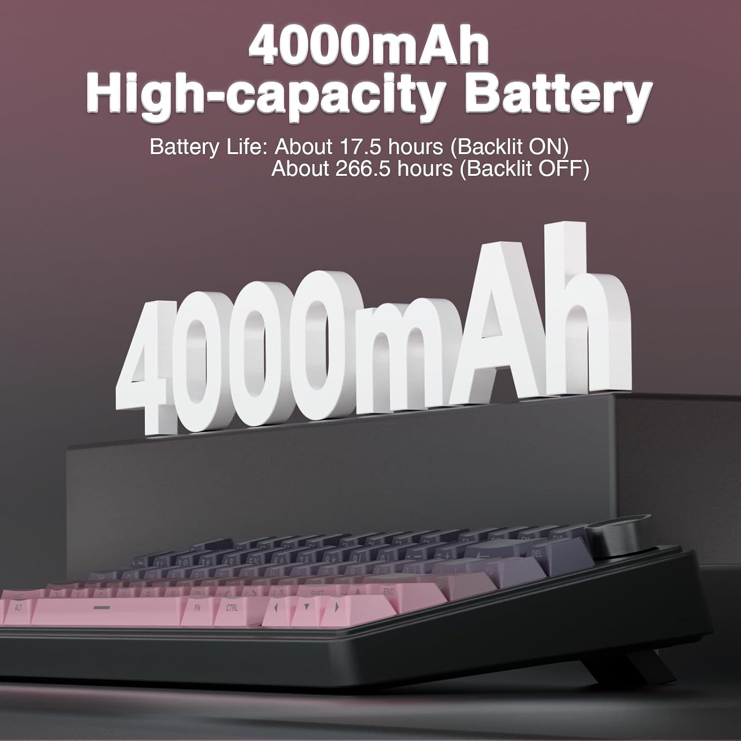 F75 Pro Wireless Mechanical Keyboard,75% Hot Swappable Custom Keyboard,Rgb Backlit,Pre-Lubed Reaper Switches,Side Printed PBT Keycaps Mechanical Gaming Keyboards, Pink&Black