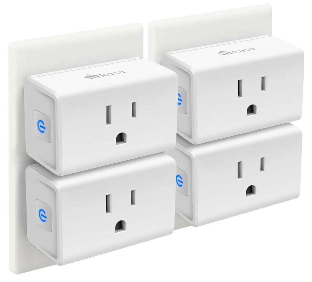 Plug Mini 15A, Smart Home Wi-Fi Outlet Works with Alexa, Google Home, No Hub Required, UL Certified, 2.4G Wifi Only, 4-Pack(Ep10P4) , White