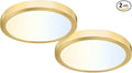 hykolity 2 Pack 9 Inch Selectable CCT LED Round Flat Panel Light, 18W 1800LM by hykolity