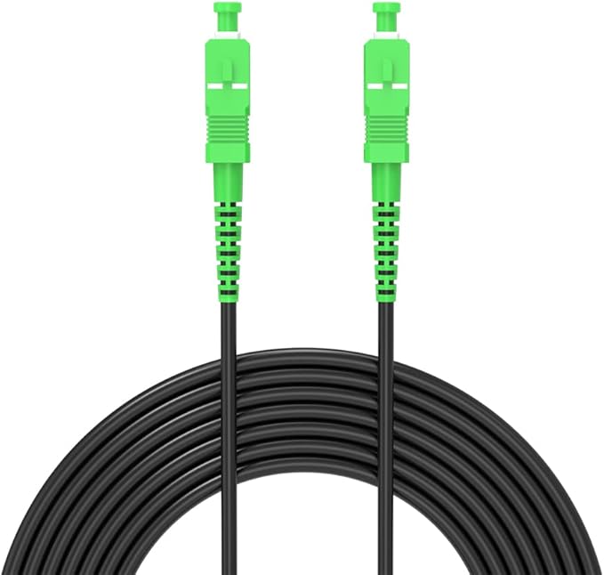 Jeirdus 10M SC/APC to SC/APC Outdoor Armored Simplex 9/125 SMFFiber Optic Cable by Jeirdus