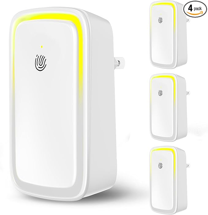 4Pack Air Ionizer for Home Negative Ion Air Purifier Plug In, Quiet Air by QWUE