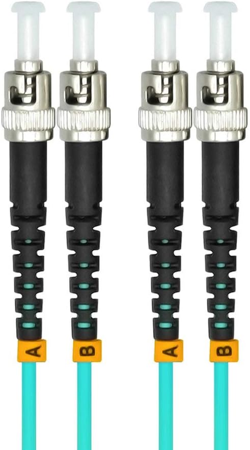 Jeirdus 50Meters 160ft ST to ST Duplex 50/125 10G OM3 Multi-Mode Fiber Optic - Image 2