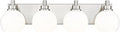METWET Bathroom Light Fixtures, 4 Light Brushed Nickel Vanity Light, 26 Inch by Metwet
