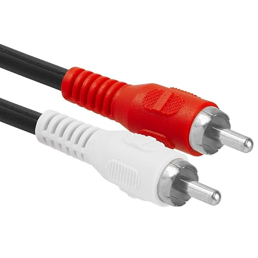 Cmple - [5 Pack 2 RCA Male to 1 RCA Female Stereo Audio Y-Cable, 2 RCA Plugs to - Image 3