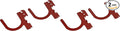 Wall Control Pegboard Accessory U-Shaped Slotted Metal Hook Red by Wall+Control