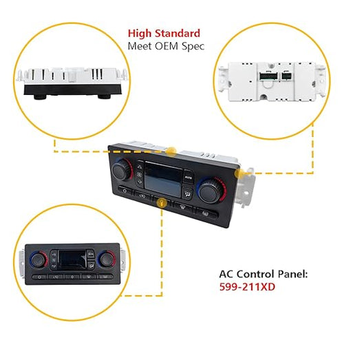 A/C Heater Climate Control Module Panel Switch | Fit - Image 2