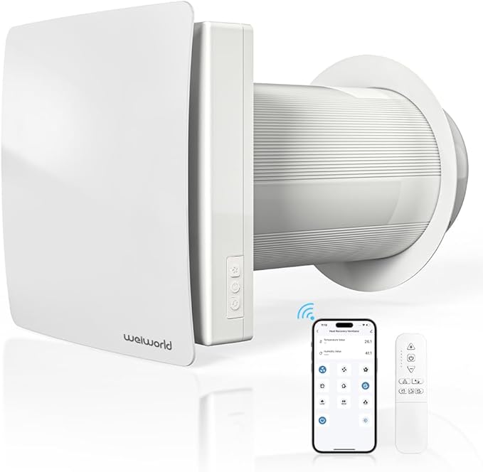 Weiworld Through the Wall HEPA Ventilation Fan- Ultra Quiet EC Motor Wall Vent by weiworld