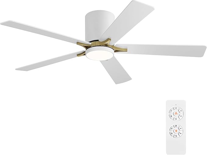 WINGBO 48" DC Flush Mount Ceiling Fan by HomePage
