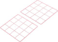 PATIKIL 8"x8" Wire Grid Panel, 2 Pack Board Photo Pictures Memo Display Grid by PATIKIL