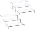 HIIMIEI Acrylic Display Riser, Thickened to 5mm Clear Rectangular Display Shelf by HIIMIEI