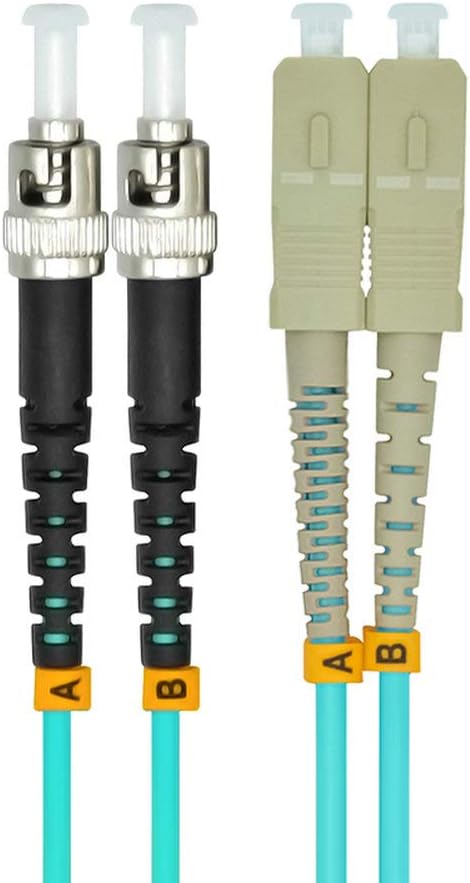 Jeirdus 2Meters 6ft SC to ST Duplex 50/125 10G OM3 Multi-Mode Fiber Optic Cable - Image 2