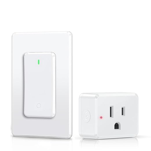 Thinkbee Remote Control Outlet Plug, 15A /1500W 600ft RF Range Wireless Light by Thinkbee