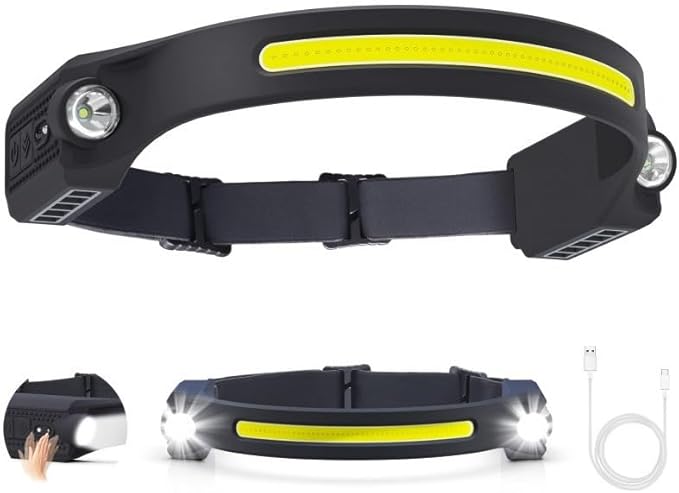 LED Headlamp with Motion Sensor, 6 Modes, 260° Wide Angle, XPE Spotlight & COB - Image 5