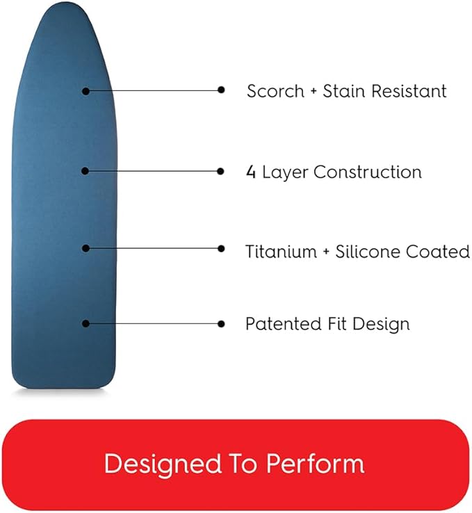 TIVIT Ironing Board Cover 10 x 48, Performance Grade Titanium Coated Pro Grip - Image 8