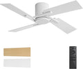 WINGBO 48 Inch Flush Mount Ceiling Fan without Light by HomePage