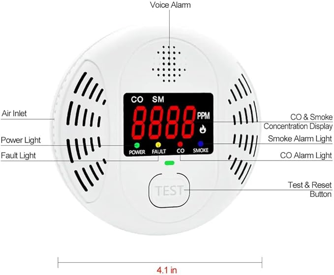 Carbon Monoxide Detector and Smoke Alarm Combined - Image 3