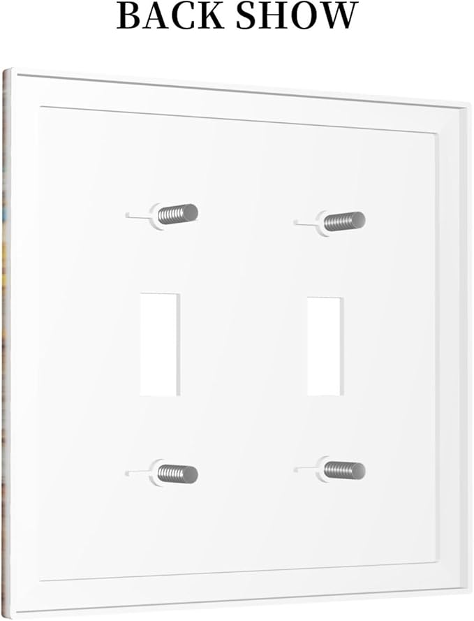 Bvtewkhz Tiger Vintage 2 Gang Double Toggle Decorative Outlet Covers Light - Image 4