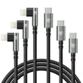 USB C to Lightning Cable 10FT 3Pack Long iPhone Charger Cable 90 Degree i Phone by KIYODA