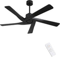 WINGBO 54" ABS DC Ceiling Fan No Light, 5 Blade ABS Plastic Ceiling Fan by HomePage
