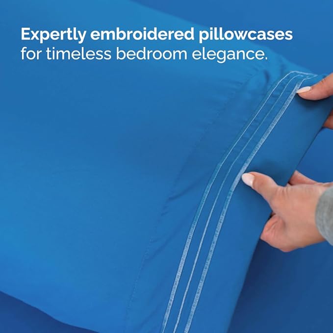 Split Head King Sheet Set – 4 Piece Flex Split Top King Sheets - Image 8