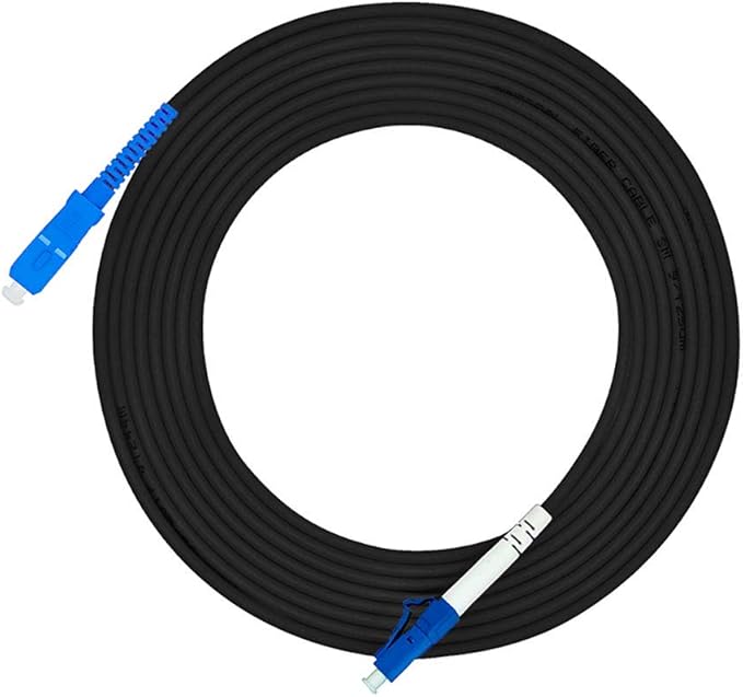 Jeirdus 10M LC to SC Outdoor Armored Simplex 9/125 SMFFiber Optic Cable Jumper by Jeirdus