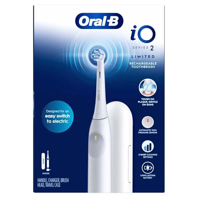 Oral-B iO Simple Clean Rechargeable Electric Powered Toothbrush, Pure White - Image 13