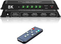 iArkPower 8K HDMI Switch 4 in 1 Out 4K@120Hz HDMI Switcher Support HDR10+ by iArkPower