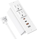 Recessed Power Strip with 30W USB C, Ultra Thin Flat Plug Power Strip, 2 by Jgstkcity